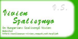 vivien szalisznyo business card
